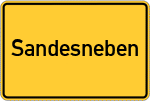 Place name sign Sandesneben