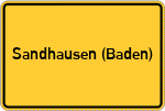 Place name sign Sandhausen (Baden)