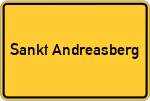 Place name sign Sankt Andreasberg