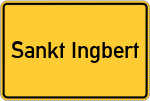 Place name sign Sankt Ingbert