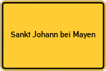 Place name sign Sankt Johann bei Mayen