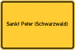 Place name sign Sankt Peter (Schwarzwald)