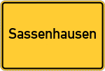 Place name sign Sassenhausen