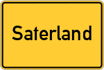 Place name sign Saterland
