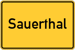 Place name sign Sauerthal