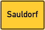 Place name sign Sauldorf
