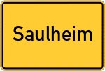 Place name sign Saulheim