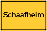 Place name sign Schaafheim