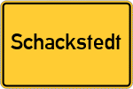 Place name sign Schackstedt