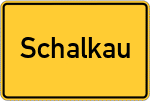 Place name sign Schalkau