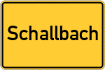 Place name sign Schallbach