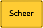 Place name sign Scheer