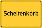 Place name sign Scheitenkorb