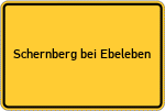 Place name sign Schernberg bei Ebeleben