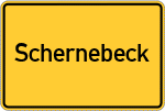 Place name sign Schernebeck