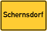 Place name sign Schernsdorf