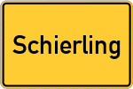 Place name sign Schierling