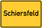Place name sign Schiersfeld