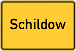 Place name sign Schildow