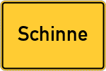 Place name sign Schinne