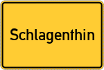 Place name sign Schlagenthin