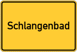 Place name sign Schlangenbad, Taunus