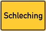 Place name sign Schleching