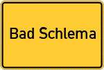 Place name sign Bad Schlema