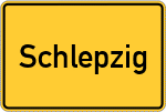Place name sign Schlepzig