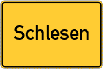 Place name sign Schlesen
