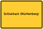 Place name sign Schlierbach (Württemberg)