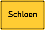 Place name sign Schloen