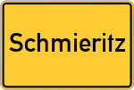 Place name sign Schmieritz