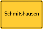 Place name sign Schmitshausen
