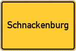 Place name sign Schnackenburg