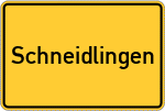 Place name sign Schneidlingen