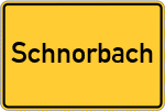 Place name sign Schnorbach