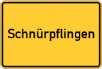 Place name sign Schnürpflingen