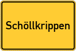 Place name sign Schöllkrippen