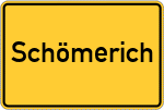 Place name sign Schömerich