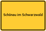 Place name sign Schönau im Schwarzwald