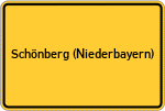 Place name sign Schönberg (Niederbayern)