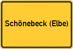 Place name sign Schönebeck (Elbe)