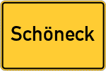 Place name sign Schöneck, Hessen