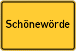 Place name sign Schönewörde