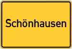 Place name sign Schönhausen, Mecklenburg