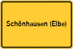 Place name sign Schönhausen (Elbe)