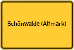 Place name sign Schönwalde (Altmark)