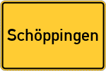 Place name sign Schöppingen