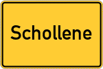 Place name sign Schollene